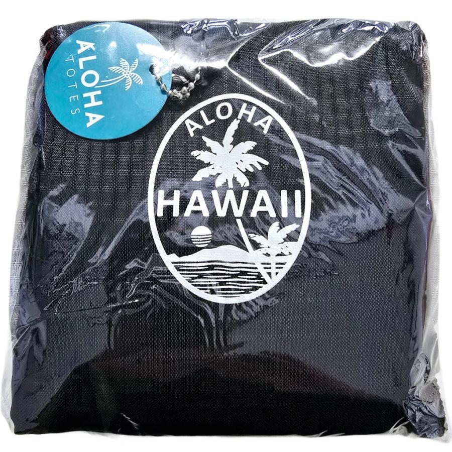 折りたたみエコバッグ ハワイ柄 軽量 ショッピングバッグ カワイイ 4つのポケット付き 便利 ギフト プレゼント ALOHA HAWAII ハワイ好き - 画像 (3)