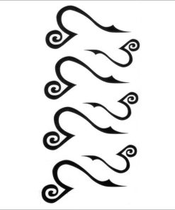 タトゥーシール トライバルハート 星 文字 蝶 花 龍 バタフライ メンズ ハロウィン