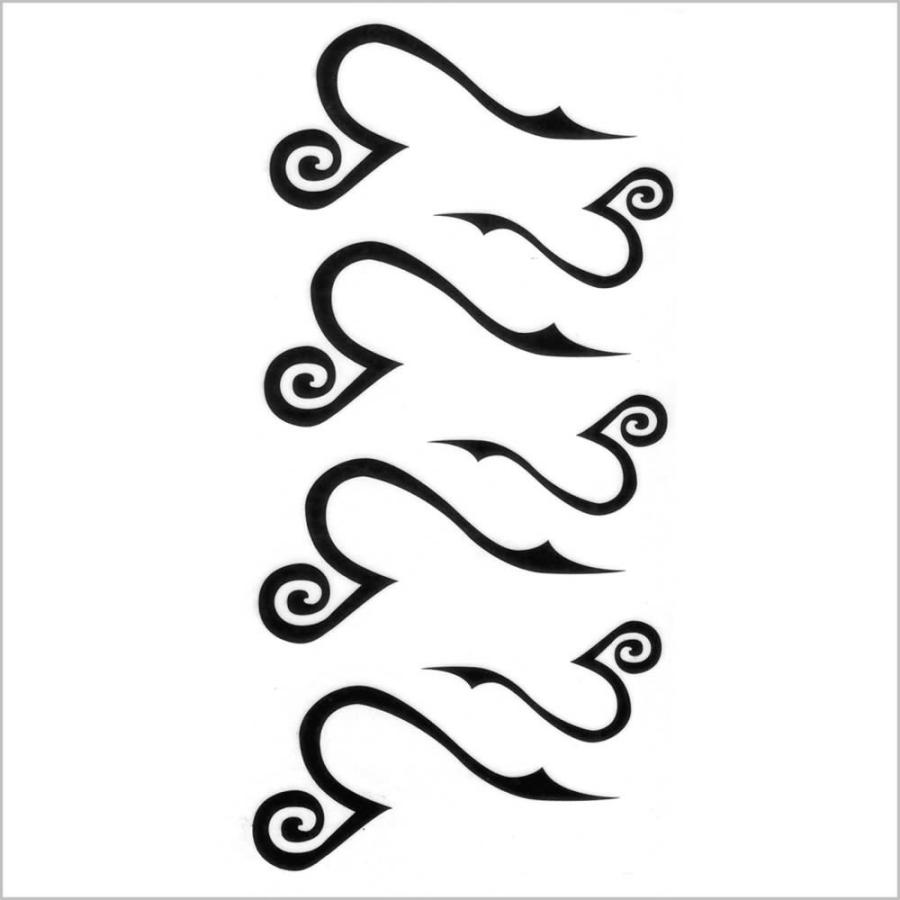 タトゥーシール トライバルハート 星 文字 蝶 花 龍 バタフライ メンズ ハロウィン