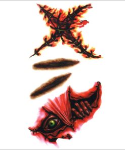 タトゥーシール 傷シール ステッチ フェイス 顔 ボディーステッカー 星 文字 蝶 花 龍 バタフライ メンズ ハロウィン