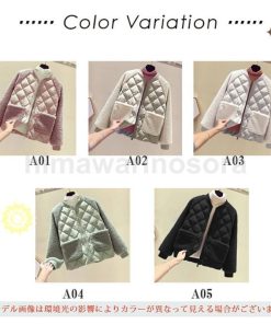 【値下げ】キルティングコート レディース 中綿コート ボア ジャケット キルティング ショート丈 中綿 軽量 防寒 アウター ポケット付き 秋冬