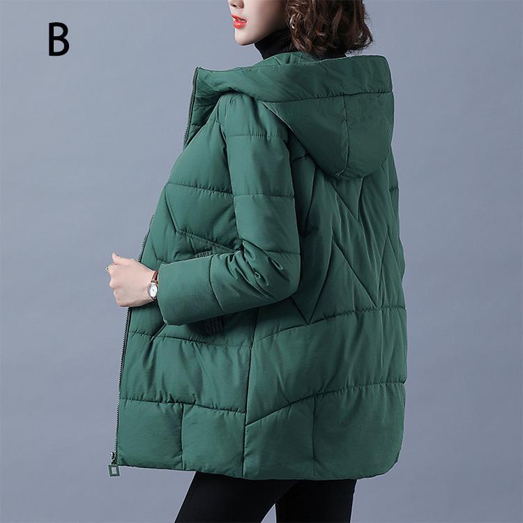 【タイムセール】赤 中綿コート ジャケット レディース アウター 防寒 暖かい 通勤 中綿 ダウンコート 30代 40代 50代 冬 フード付き ロングコート - 画像 (2)