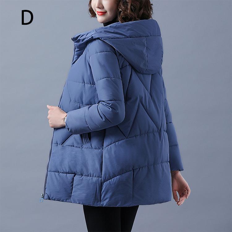 【タイムセール】赤 中綿コート ジャケット レディース アウター 防寒 暖かい 通勤 中綿 ダウンコート 30代 40代 50代 冬 フード付き ロングコート - 画像 (4)