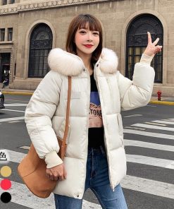 【タイムセール】中綿コート ダウンコート レディース 無地 お洒落 20代 30代 ミディアム丈コート フード付き 毛皮 ファー 保温 暖かい 冬コート 冬アウター