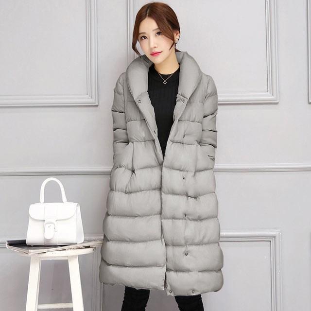 韓国ファッション 全3色ダウンコート 厚手 秋冬アウター Aライン 着痩せ 暖かい 防寒 軽量 中綿コート 20代 30代 40代ミディアム丈