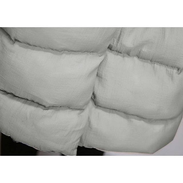 韓国ファッション 全3色ダウンコート 厚手 秋冬アウター Aライン 着痩せ 暖かい 防寒 軽量 中綿コート 20代 30代 40代ミディアム丈 - 画像 (8)