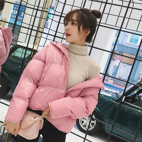 【タイムセール】中綿ジャケット レディース アウター ダウンコート 厚手 ショート丈 体型カバー フード付き おしゃれ ナチュラル 防寒 きれいめ お出かけ - 画像 (4)