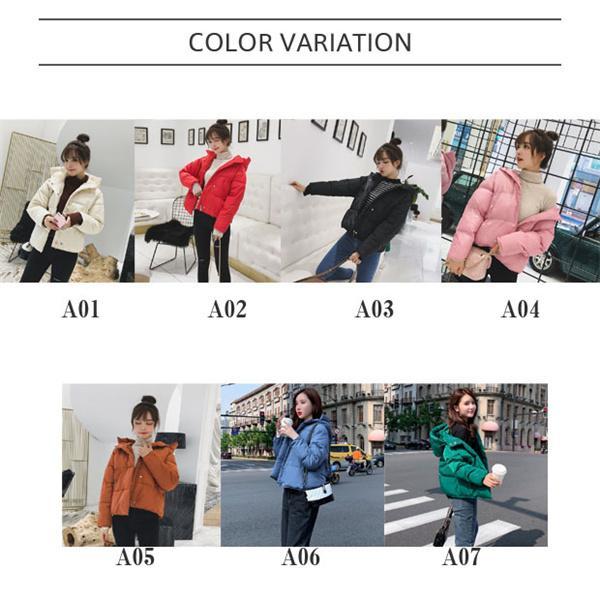 【タイムセール】中綿ジャケット レディース アウター ダウンコート 厚手 ショート丈 体型カバー フード付き おしゃれ ナチュラル 防寒 きれいめ お出かけ - 画像 (8)