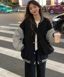 スタジャン レディース 裏起毛 スタジアムジャケット 春アウター スタジアムジャンパー 配色 切り替え ライン ビッグシルエット オーバーサイズ スウ