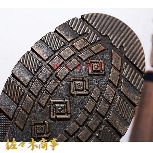 メンズ ショートブーツ カジュアルシューズ ハイカット ワニ柄 クロコダイル柄 レースアップ ワークブーツ 春 秋 冬 作業靴 厚底 - 画像 (4)