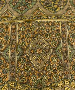 反物 秀品 小紋 紬地 証紙有 花唐草 草花 茶色 正絹 中古