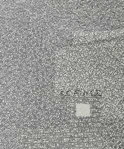 反物 秀品 江戸小紋 鈴乃屋 松竹梅  葉柄 灰白 正絹 中古