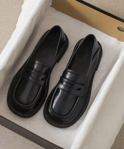 ローファー レディース パンプス スリッポン 厚底 革靴 コインローファー ローカット おじ靴 疲れない フラット ぺたんこ おしゃれ可愛い