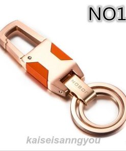 高級感漂うダブルリング Wリング式 キーホルダー キーリング 3色 メタル カラビナフック 車 家 鍵 オシャレ デザイン