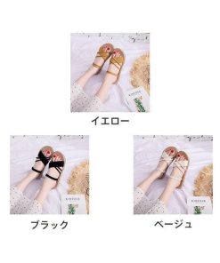 サンダル レディース サマーサンダル ヒールサンダル スリッパ ルームシューズ 両用 綿麻 通気性 韓国風 滑りにくい 歩きやすい かわいい