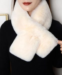 レディース 付け襟 マフラー ネックウォーマー ファーティペット モフモフ クロス 防寒 ティペット 冬 オシャレ あたたかい エコ ファー 暖かい