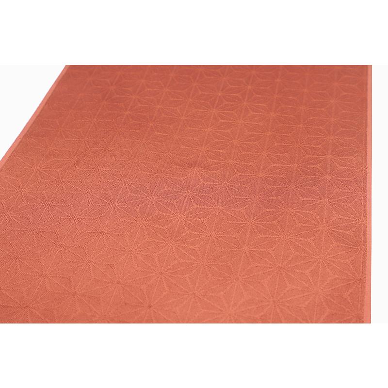 帯揚げ 丹後ちりめん 正絹 柿渋染め 友禅染 麻の葉 麻模様 赤茶色 茶色 和柄 綸子 新品 フォーマル おしゃれ 日本製 締めやすい No.10-4932 - 画像 (3)