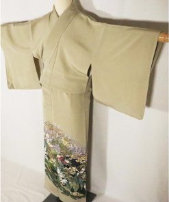 友禅 色留袖 袷 正絹 薄緑 遠山 松竹梅 SSサイズ ki26905 結婚式 入学式 卒業式 送料無料 中古美品