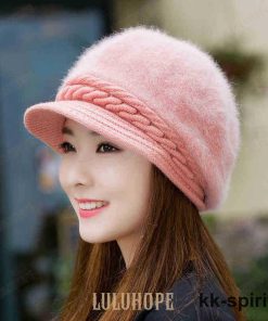 キャスケット レディース 帽子 ニット帽 キャップ もこもこ 秋 冬 防寒対策 外出用 おしゃれ つば付き 自転車 あったかい 小顔効果 ふわふわ