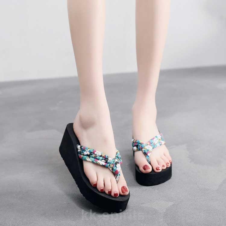 おしゃれ トングサンダル レディース 花柄 浴衣 やすい ビーチサンダル レジャー用 歩き 痛くない サンダル タウン用 - 画像 (2)