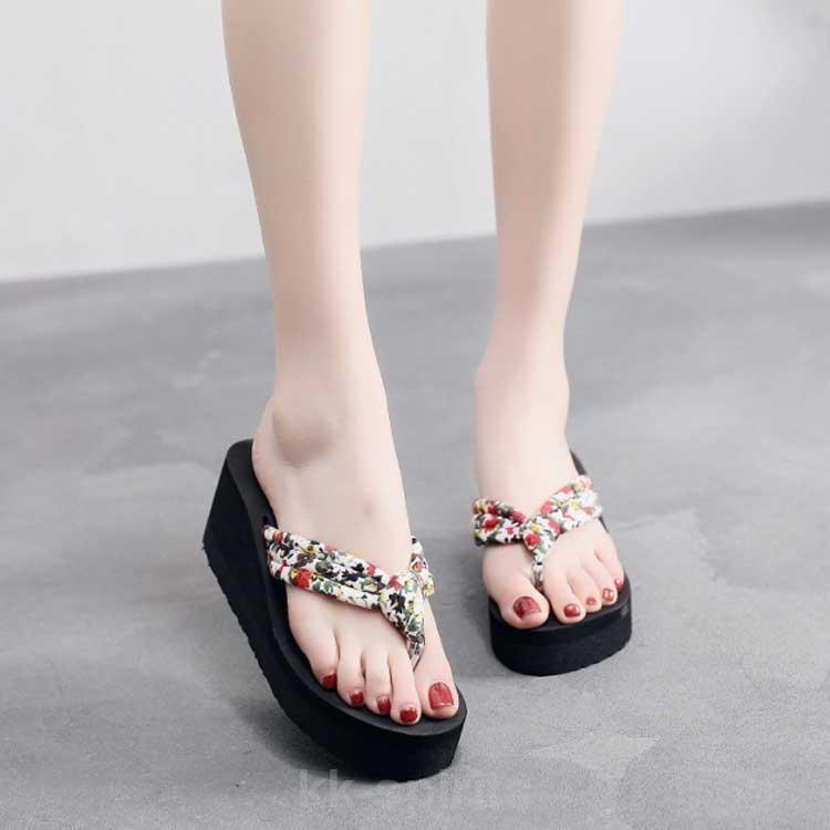 おしゃれ トングサンダル レディース 花柄 浴衣 やすい ビーチサンダル レジャー用 歩き 痛くない サンダル タウン用 - 画像 (3)