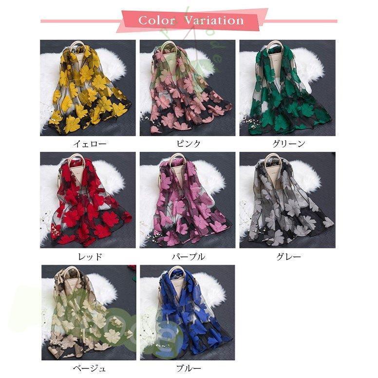 ストール ショール レディース 女性 春 春夏 大人 おしゃれ デザイン UV UV対策 大判 スヌード エスニック - 画像 (7)