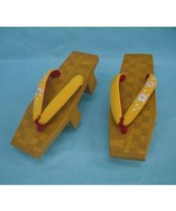 会津桐 寄木 市松 現代柾下駄 Ｓ・Ｍ・Ｌ寸