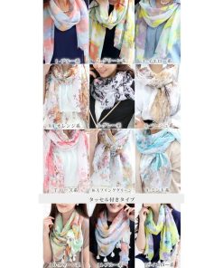 ストール スカーフ レディース 春 夏 秋 用 レーヨン 100 % 花柄 フラワー カモフラ柄 全12色 a1 プレゼント クリスマス