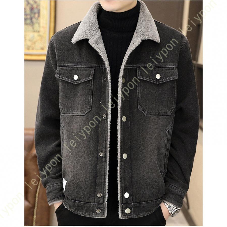 マウンテンパーカー メンズ アウトドア ジャケット フード付き 無地 多機能登山服 裏起毛 暖かい 保温 防水 アウター 防風 防寒 秋冬用 キャンプ - 画像 (4)