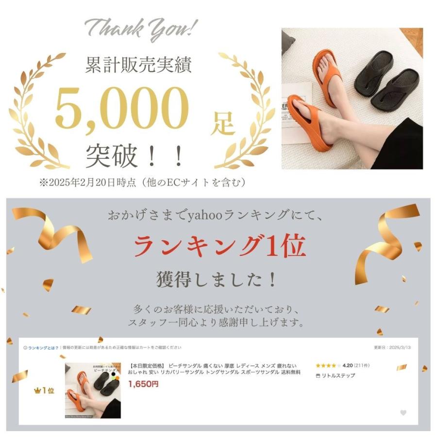 【在庫処分セール】 ビーチサンダル メンズ レディース 厚底 リカバリーサンダル 痛くない 疲れない おしゃれ トングサンダル スポーツサンダル