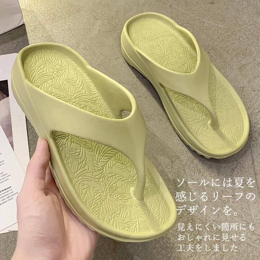 【在庫処分セール】 ビーチサンダル メンズ レディース 厚底 リカバリーサンダル 痛くない 疲れない おしゃれ トングサンダル スポーツサンダル - 画像 (8)