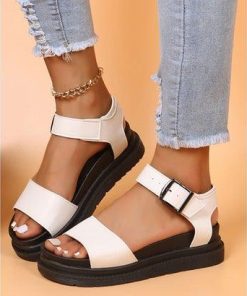 レースレディース Lace Ladies 厚底スポーツサンダル (ホワイト)