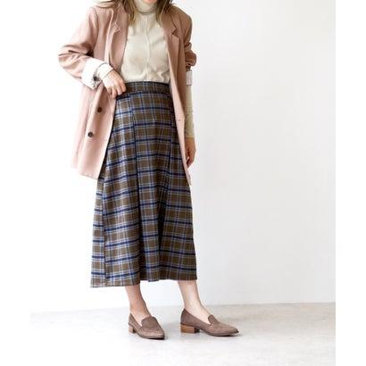 menue メヌエ Menue アーモンドトゥスタックヒールローファー (3034グレージュSD) - 画像 (3)