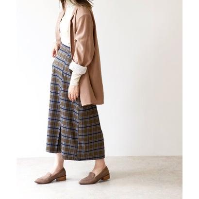 menue メヌエ Menue アーモンドトゥスタックヒールローファー (3034グレージュSD) - 画像 (4)