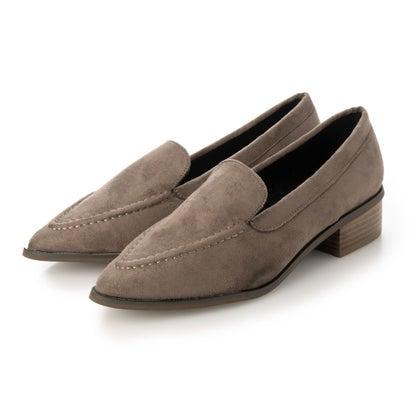 menue メヌエ Menue アーモンドトゥスタックヒールローファー (3034グレージュSD) - 画像 (7)