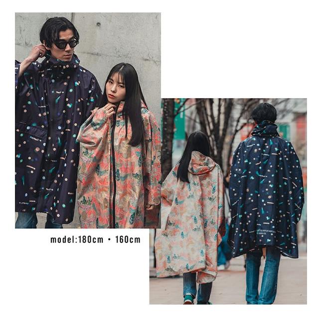 KiU kiu キウ レインコート レインポンチョ 2ND K405 レディース メンズ 自転車 防水 撥水 耐水 通勤 通学 濡れない ロング ポンチョ カッパ - 画像 (7)