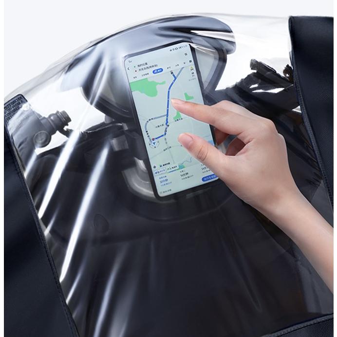 【タイムセール】レインコート 自転車用レインコート レインポンチョ 大きいサイズ 二重ツバ 安全ロング丈 カッパ リュック対応 携帯 多機能 男女兼用 - 画像 (6)