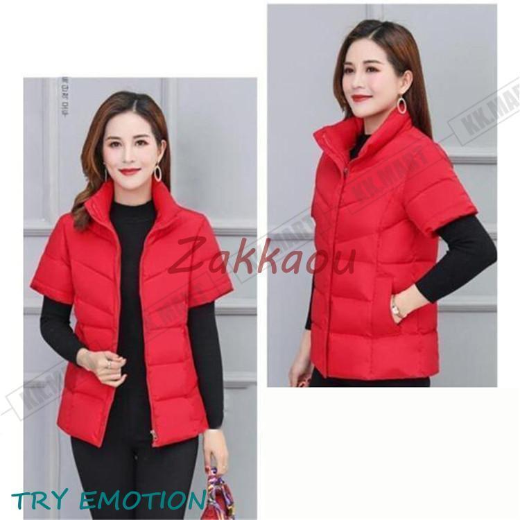 レディース 半袖ジャケット ダウンベスト立ち襟 防風 合わせやすい 中綿ベスト 秋冬 新作 アウター 上着 軽量 保温 敬老の日 40代 50代 60代 70代 - 画像 (7)