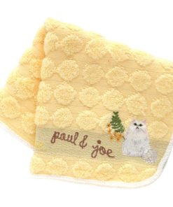 MARK'S ポール ＆ ジョー アクセソワ タオルハンカチ・S ＜ジプシー＆ミモザ ・イエロー＞25×25cm PAUL＆JOE 猫 綿 レディース かわいい おしゃれ プレゼント
