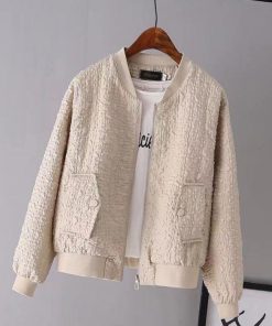 長袖 レディース ジャケット ショート 韓国 アウター ノーカラー 春 ノーカラージャケット ライトアウター 羽織り 春服 通勤 ブルゾン