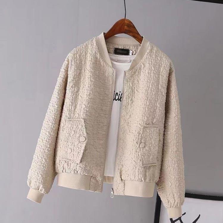 長袖 レディース ジャケット ショート 韓国 アウター ノーカラー 春 ノーカラージャケット ライトアウター 羽織り 春服 通勤 ブルゾン