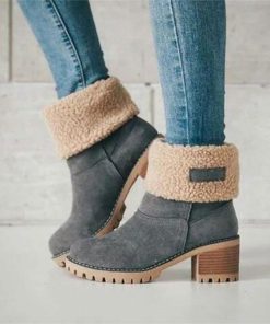 6cmUP ショートブーツ レディースシューズ 厚底ハイヒール ブーツ 太めヒール 美脚 秋冬靴 オシャレ 通勤用 疲れない 履き心よい ブーティー