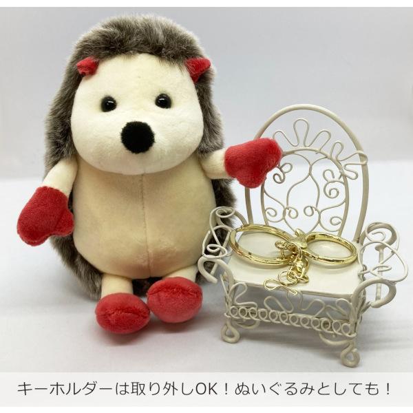 キーホルダー ハリネズミのぬいぐるみキーホルダー バッグチャーム キーリング - 画像 (2)