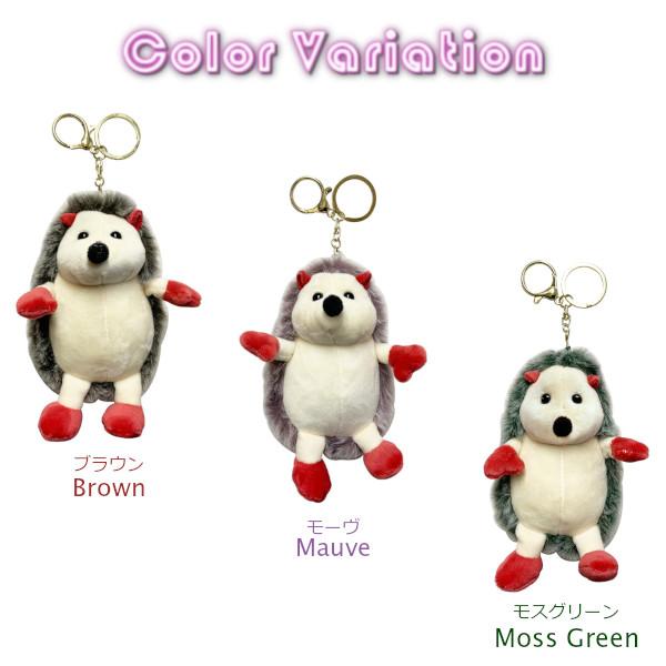 キーホルダー ハリネズミのぬいぐるみキーホルダー バッグチャーム キーリング - 画像 (4)