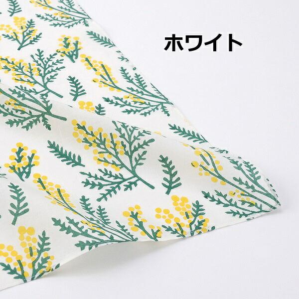 ハンカチ ミモザ フラワー お花 ブルー ホワイト 白 shesay 志成販売 304942 コットン 綿 100% 総柄 ハンカチーフ はんかち 女性用 女性 かわいい おしゃれ - 画像 (3)