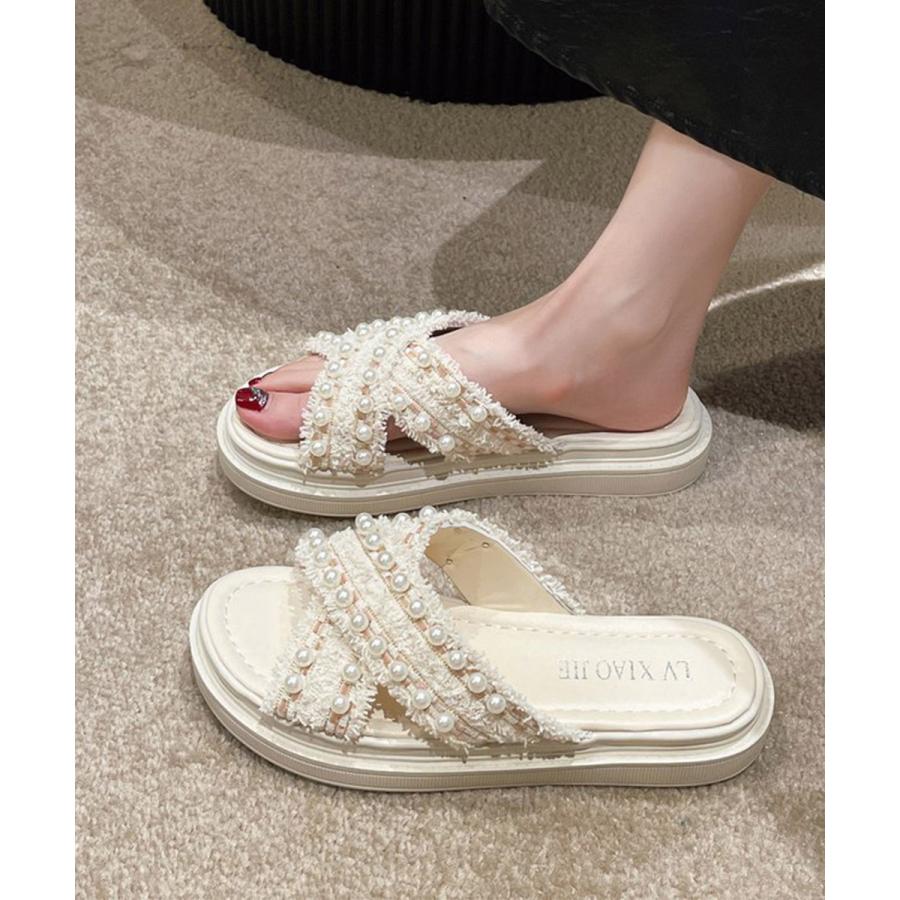 miniministore 厚底サンダル パール付き クロスサンダル - 画像 (8)