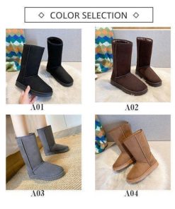 ムートンブーツレディースシューズロング丈ミドルブーツ裏ボアファー履きやすい歩きやすい暖かい軽い冬フラット可愛い冬靴