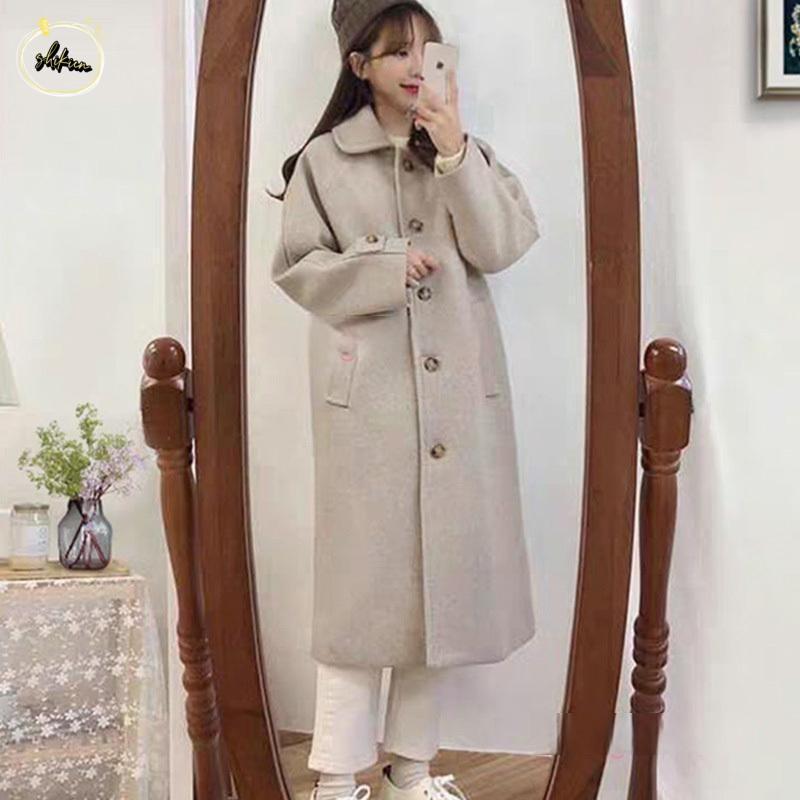 ステンカラーコート レディース 秋冬 40代 黒 チェスターコート ロング丈 ラシャ オーバー 韓国風 アウター 通勤 オシャレ ゆったり 大人30代 - 画像 (5)