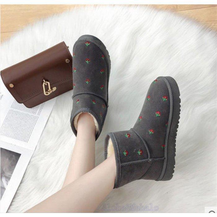 ムートンブーツ レディース 靴 モコモコ シューズ 秋冬新品 美脚パンプス 裏起毛 ブーツ ショート丈 かわいい 防寒 あったか - 画像 (3)