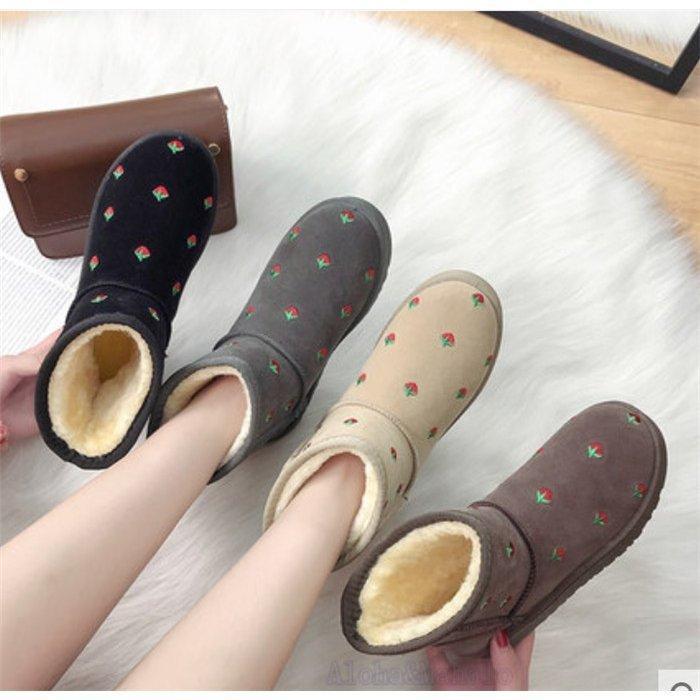 ムートンブーツ レディース 靴 モコモコ シューズ 秋冬新品 美脚パンプス 裏起毛 ブーツ ショート丈 かわいい 防寒 あったか - 画像 (7)